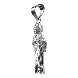 Dije Medalla San Judas de Plata .925 Liso 45 mm - Imagen 2