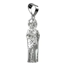 Dije Medalla San Judas de Plata .925 Liso 45 mm - Imagen 3
