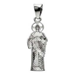 Dije Medalla San Judas de Plata .925 Liso 45 mm - Imagen 4
