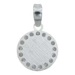 Dije Medalla San Judas Plata 925 con Diseño Diamantado y Zirconia Blanca - Imagen 3
