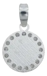 Dije Medalla San Judas Plata 925 con Diseño Diamantado y Zirconia Blanca - Imagen 3