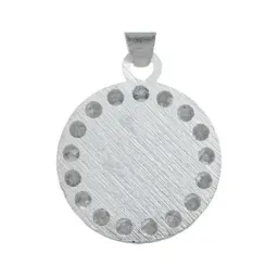 Dije Medalla San Judas Plata 925 con Diseño Diamantado y Zirconia Blanca - Imagen 4