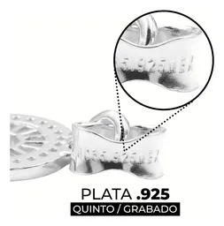 Dije Medalla San Judas Plata 925 con Zirconias Verdes - Imagen 3