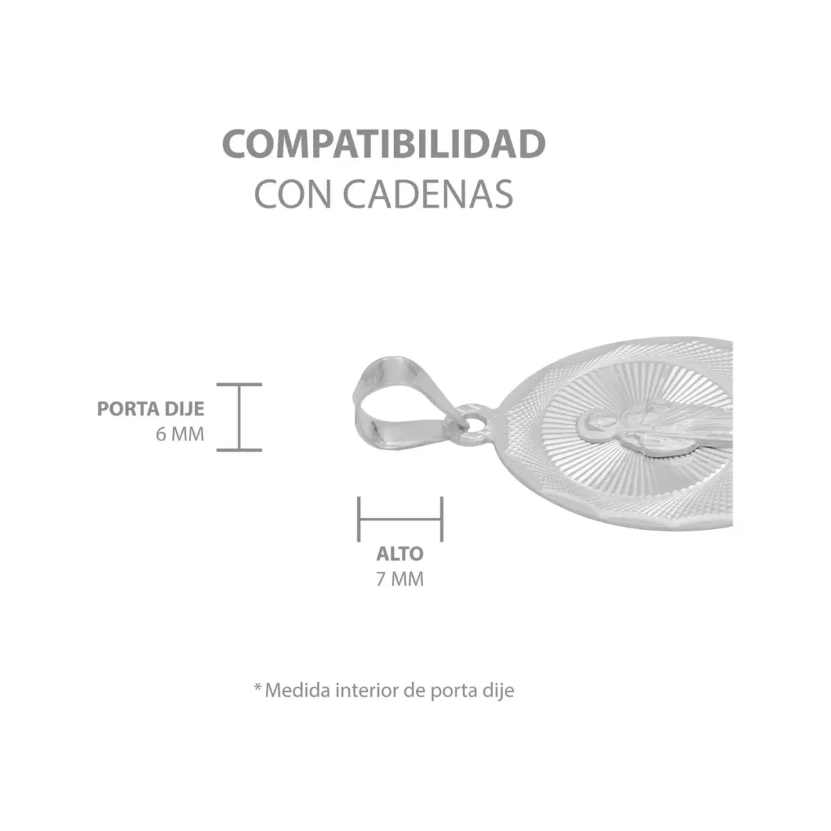 Dije Medalla San Judas Plata 925 Ovalada Diamantada - Imagen 6