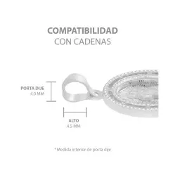 Dije Medalla San Judas Plata 925 Ovalado con Zirconia - Imagen 6