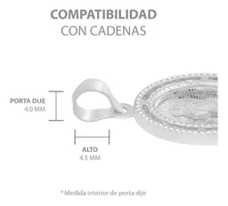 Dije Medalla San Judas Plata 925 Ovalado con Zirconia - Imagen 6
