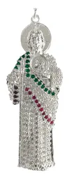 Dije Medalla San Judas Plata 925 Tricolor Zirconia - Imagen 3