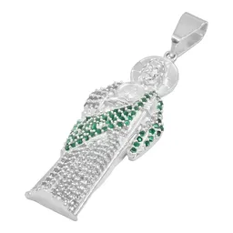 Dije de San Judas Tadeo en Plata .925 con Zirconias Verdes - Imagen 4