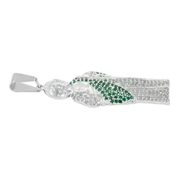 Dije de San Judas Tadeo en Plata .925 con Zirconias Verdes - Imagen 6