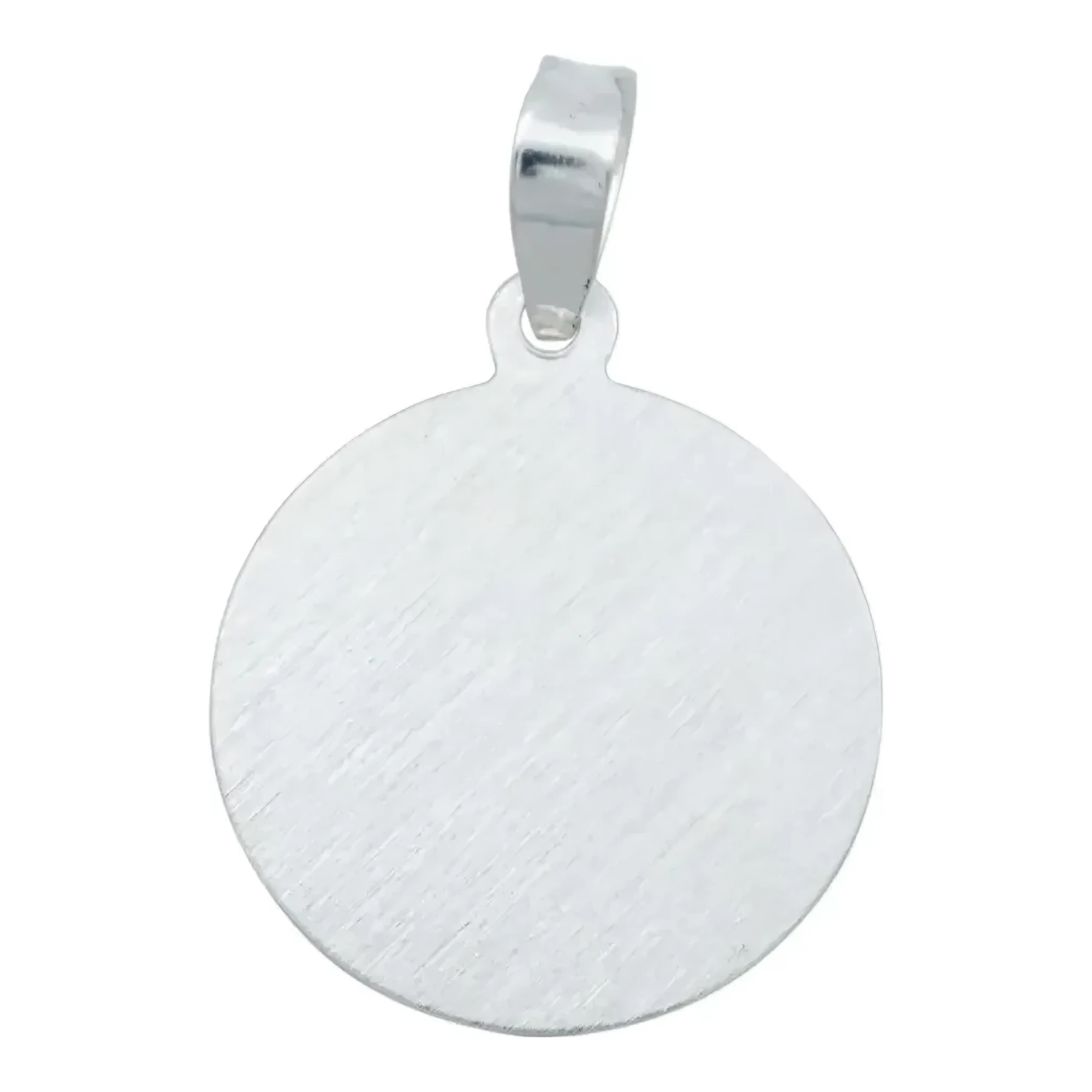 Dije Medalla San Judas Tadeo de Plata .925 Diamantada 10 mm - Imagen 3