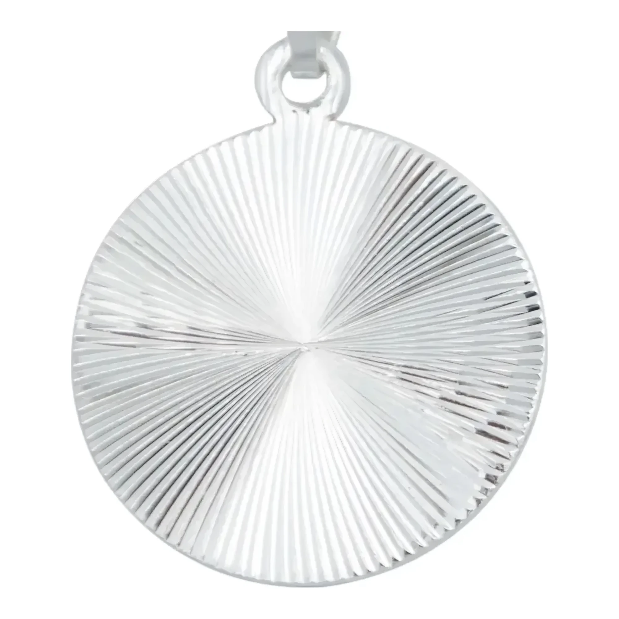 Dije Medalla San Judas Tadeo de Plata .925 Diamantada 30x20 mm - Imagen 4