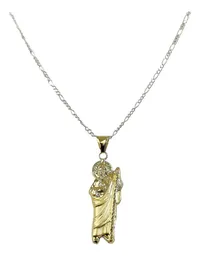 Dije Medalla San Judas Tadeo Oro 10k Troquelado para Collar - Imagen 1