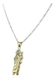Dije Medalla San Judas Tadeo Oro 10k Troquelado para Collar - Imagen 3