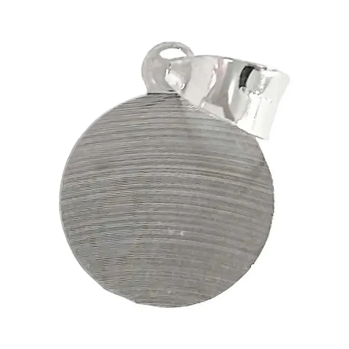 Dije Medalla San Judas Tadeo de Plata .925 Diamantado 22x14 mm - Imagen 2