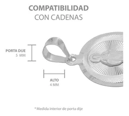 Dije Medalla San Judas Tadeo Plata 925 Acabado Diamantado Modelo 2190 - Imagen 7