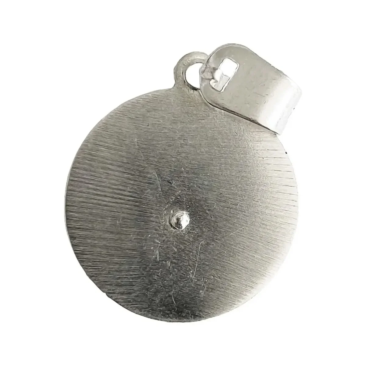 Dije Medalla San Judas Tadeo Plata 925 Acabado Diamantado Modelo 961 - Imagen 3