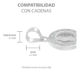 Dije Medalla San Judas Tadeo Plata .925 con Zirconia Blanca - Imagen 6