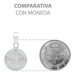 Dije Medalla San Judas Tadeo Plata .925 con Zirconia Blanca - Imagen 8