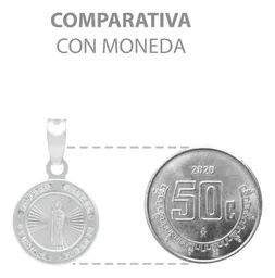 Dije Medalla San Judas Tadeo Plata .925 con Zirconia Blanca - Imagen 8