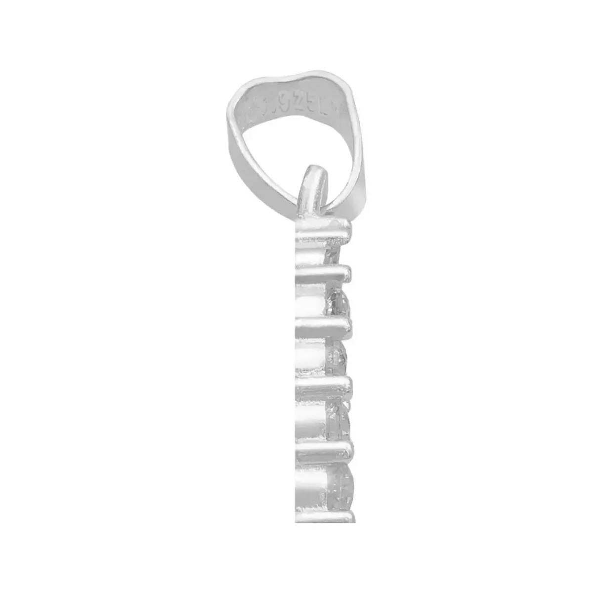 Dije Medalla San Judas Tadeo Plata .925 con Zirconia Transparente - Imagen 5
