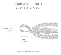 Dije Medalla San Judas Tadeo Plata .925 con Zirconia Transparente - Imagen 6