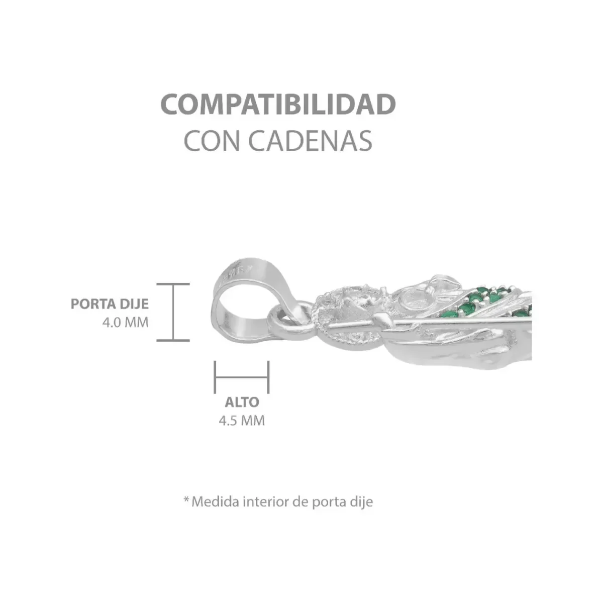 Dije Medalla San Judas Tadeo Plata 925 con Zirconia Verde Liso Modelo 2261 - Imagen 6