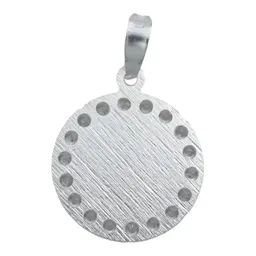 Dije Medalla San Judas Tadeo Plata 925 Diamantada con Zirconia - Imagen 3