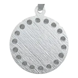 Dije Medalla San Judas Tadeo Plata 925 Diamantada con Zirconia - Imagen 4