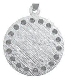 Dije Medalla San Judas Tadeo Plata 925 Diamantada con Zirconia - Imagen 4