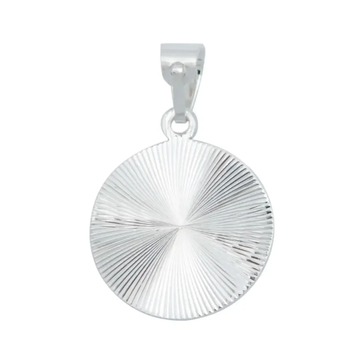 Dije Medalla San Judas Tadeo Plata 925 Diamantada Modelo 2173 - Imagen 3