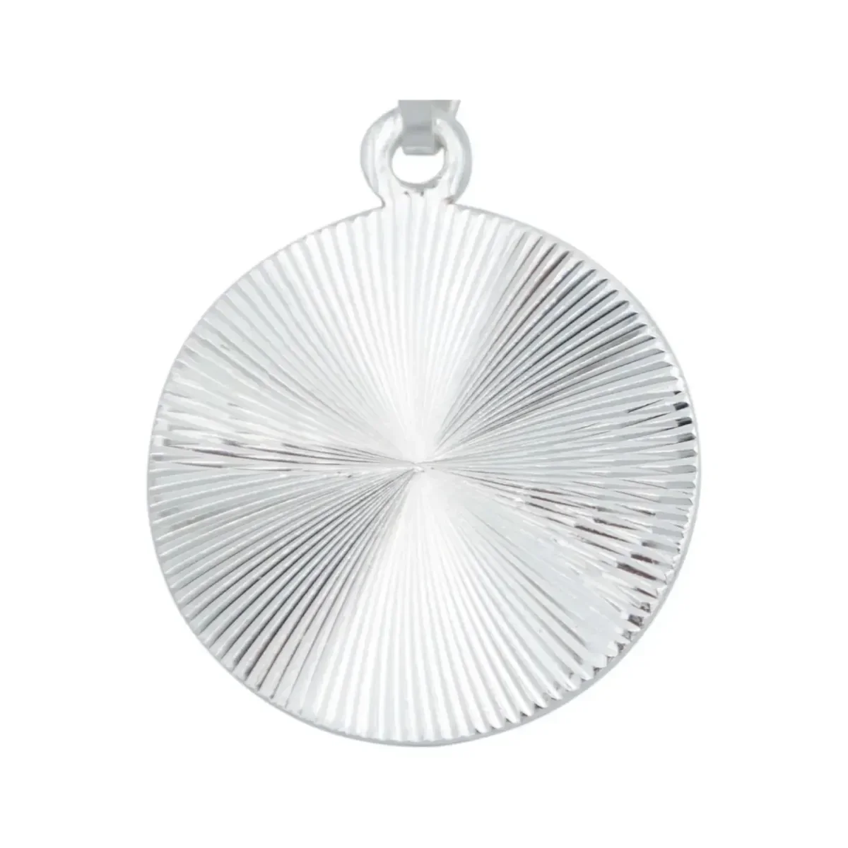 Dije Medalla San Judas Tadeo Plata 925 Diamantada Modelo 2173 - Imagen 4