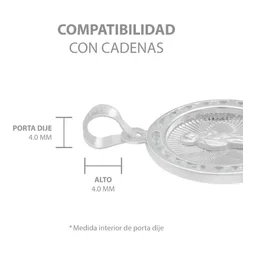 Dije Medalla San Judas Tadeo Plata 925 Diamantado con Zirconia Blanca - Imagen 6