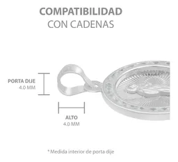 Dije Medalla San Judas Tadeo Plata 925 Diamantado con Zirconia Blanca - Imagen 6