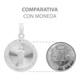 Dije Medalla San Judas Tadeo Plata 925 Diamantado con Zirconia Blanca - Imagen 8