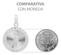 Dije Medalla San Judas Tadeo Plata 925 Diamantado con Zirconia Blanca - Imagen 8