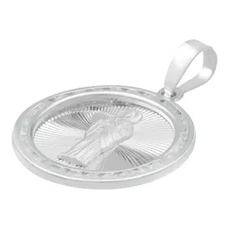 Dije Medalla San Judas Tadeo Plata .925 Diamantado con Zirconias - Imagen 4