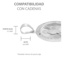 Dije Medalla San Judas Tadeo Plata .925 Diamantado con Zirconias - Imagen 6