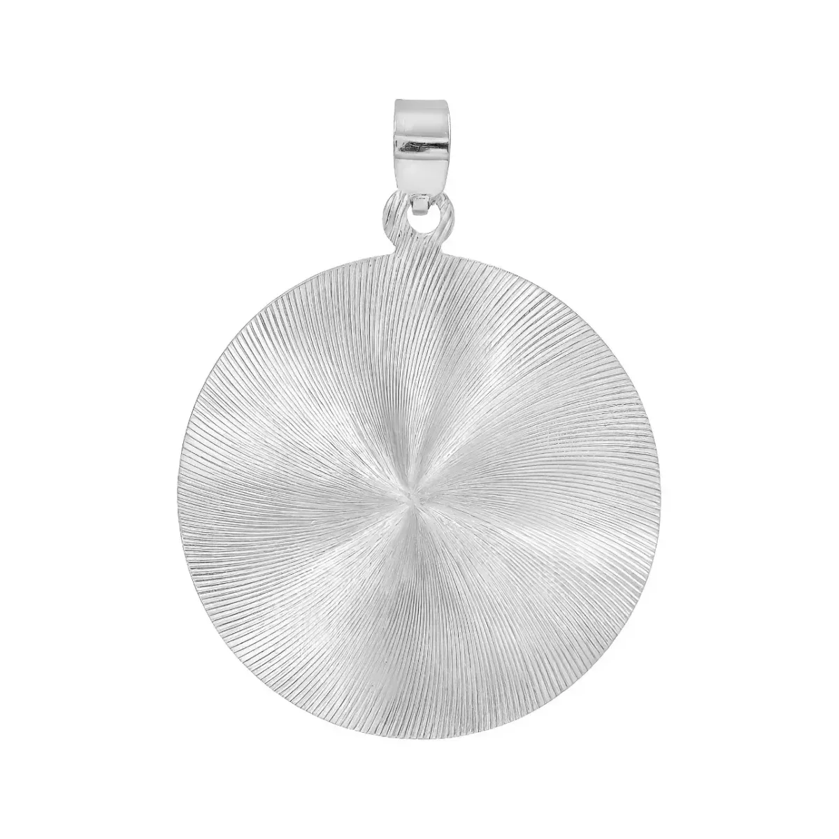Dije Medalla San Judas Tadeo Plata 925 Diamantado Religioso - Imagen 2