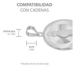 Dije Medalla San Judas Tadeo Plata 925 Diseño Diamantado Redondo - Imagen 7