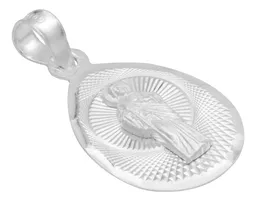 Dije Medalla San Judas Tadeo Plata .925 Gota Diamantada - Imagen 2