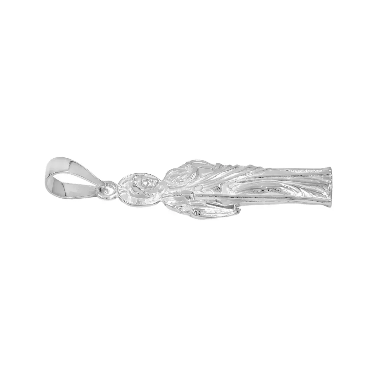 Dije Medalla San Judas Tadeo Plata 925 Liso Modelo 2414 - Imagen 5