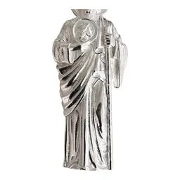 Dije Medalla San Judas Tadeo de Plata .925 Lisa Unisex - Imagen 4