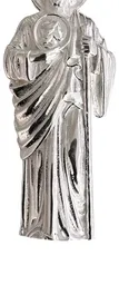 Dije Medalla San Judas Tadeo Plata 999 Liso Protección Espiritual - Imagen 4
