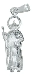 Dije Medalla San Judas Tadeo Plata 925 Liso Religioso Unisex - Imagen 3