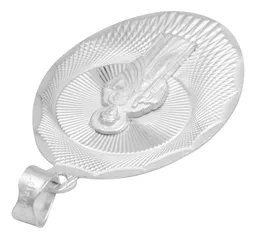 Dije Medalla San Judas Tadeo Plata 925 Ovalada Diamantada Modelo 2201 - Imagen 4