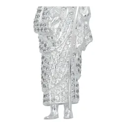 Dije Medalla San Judas Tadeo Plata Ley .925 con Zirconia Blanca - Imagen 2