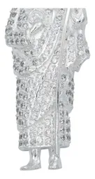 Dije Medalla San Judas Tadeo Plata Ley .925 con Zirconia Blanca - Imagen 2