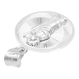 Dije Medalla San Judas Tadeo Plata Ley 925 Diamantada Hombre - Imagen 4