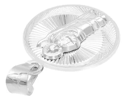 Dije Medalla San Judas Tadeo Plata Ley 925 Diamantada Hombre - Imagen 4