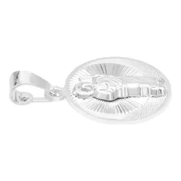 Dije Medalla San Judas Tadeo Plata Ley 925 Diamantada Hombre - Imagen 5